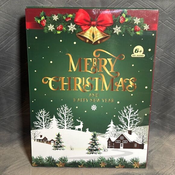 Kids Christmas Advent Calendar Mini Animal Figure Blocks 24 Day Countdown Age 6+ - Picture 1 of 8